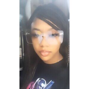 Lovely Fashion‎ Clear Rectangular Sunglasses Women's Lightweight